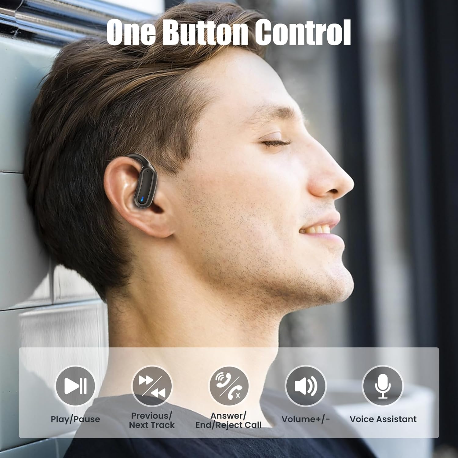 Wireless Earbuds Bluetooth 5.4 Headphones Sport, 2025 Bluetooth Earbuds with Earhooks, 50H Stereo Over Ear Buds, Earphone with 4 ENC Noise Canceling Mic, IP7 Waterproof Headset for Running/Gym/Workout - Image 6